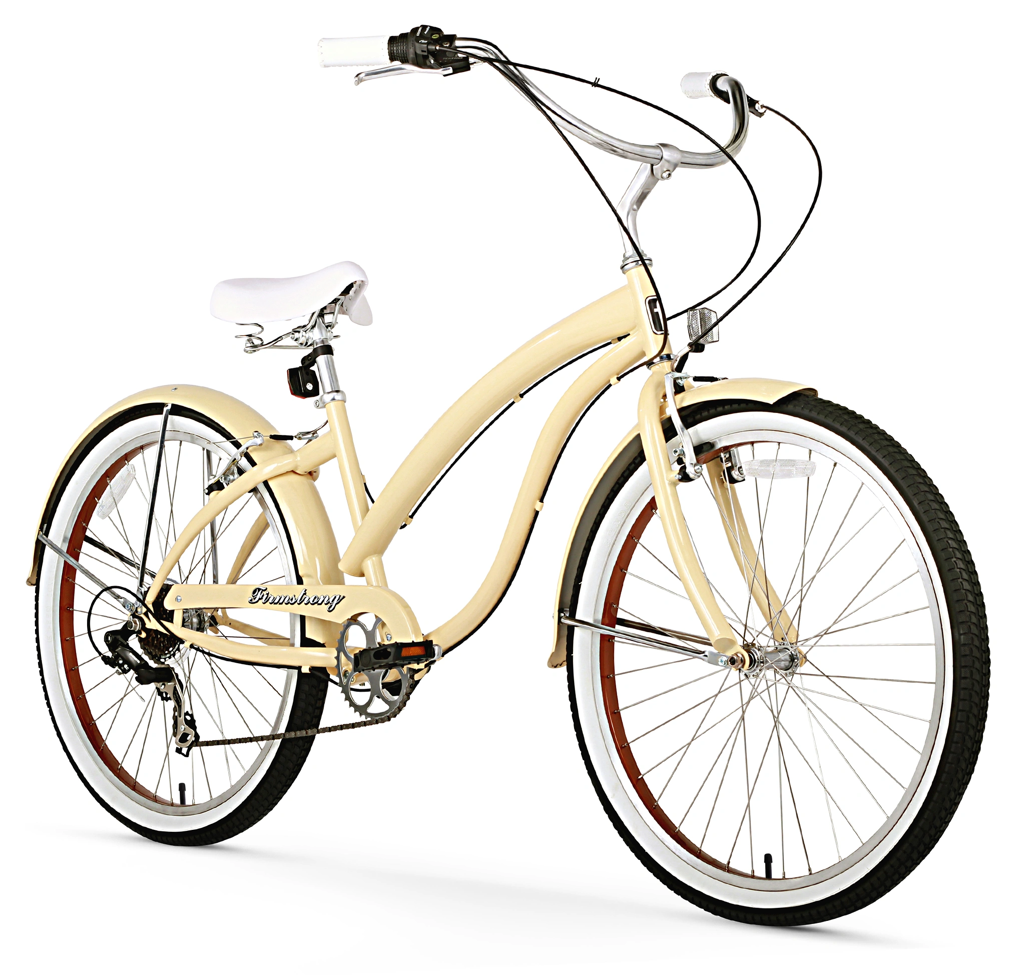 Bella Fashionista: Strandklar Damecykel med 7 gear - Kør stilen med Firmstrong!